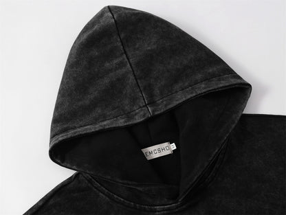 Washed Letter Print Oversize Hoodie WN11517