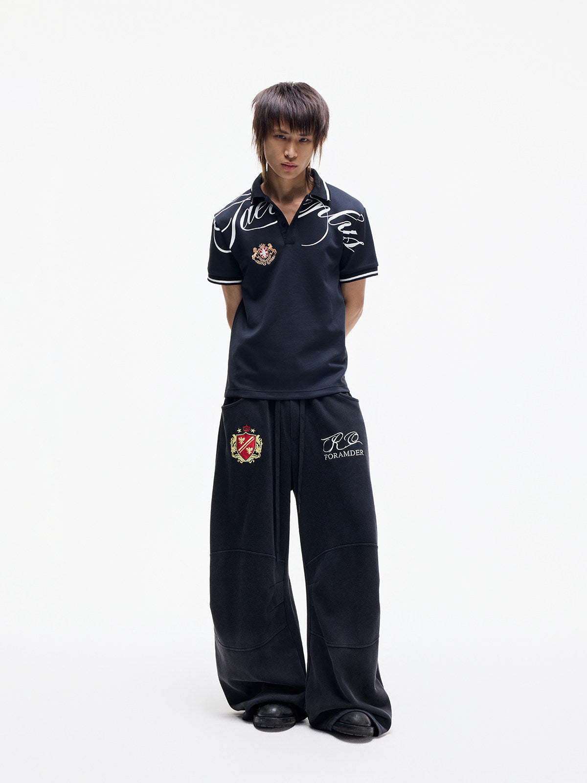 Logo Embroidery Wide Leg Sweatpants WN27267