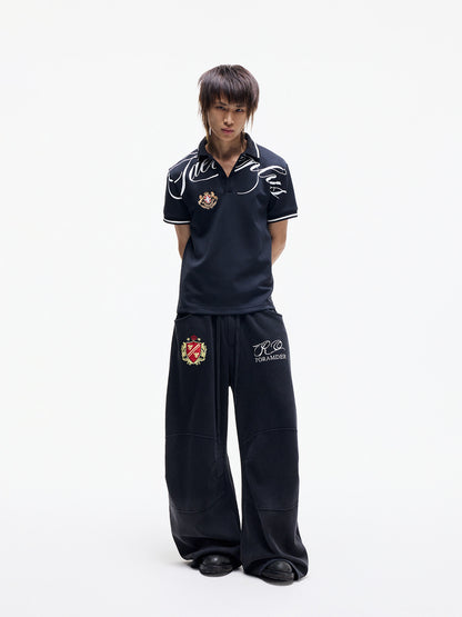 Logo Embroidery Wide Leg Sweatpants WN27267