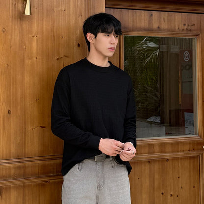 Rib Texture Long Sleeve T-Shirt WN24921