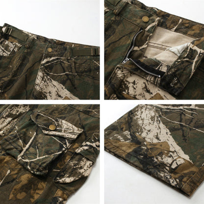 Camouflage Straight Cargo Pants WN11158