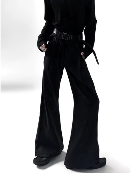 Pleats Draping Flare Trousers WN20360