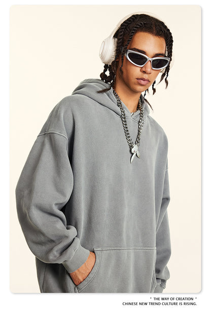 Washed Fleece Lining Oversize Hoodie WN9961