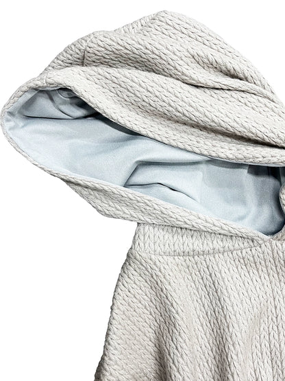 Jacquard Appliqué Hooded Knit Sweater WN19021