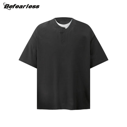 Sorona Fake Layered Oversize Short Sleeve T-Shirt WN26235
