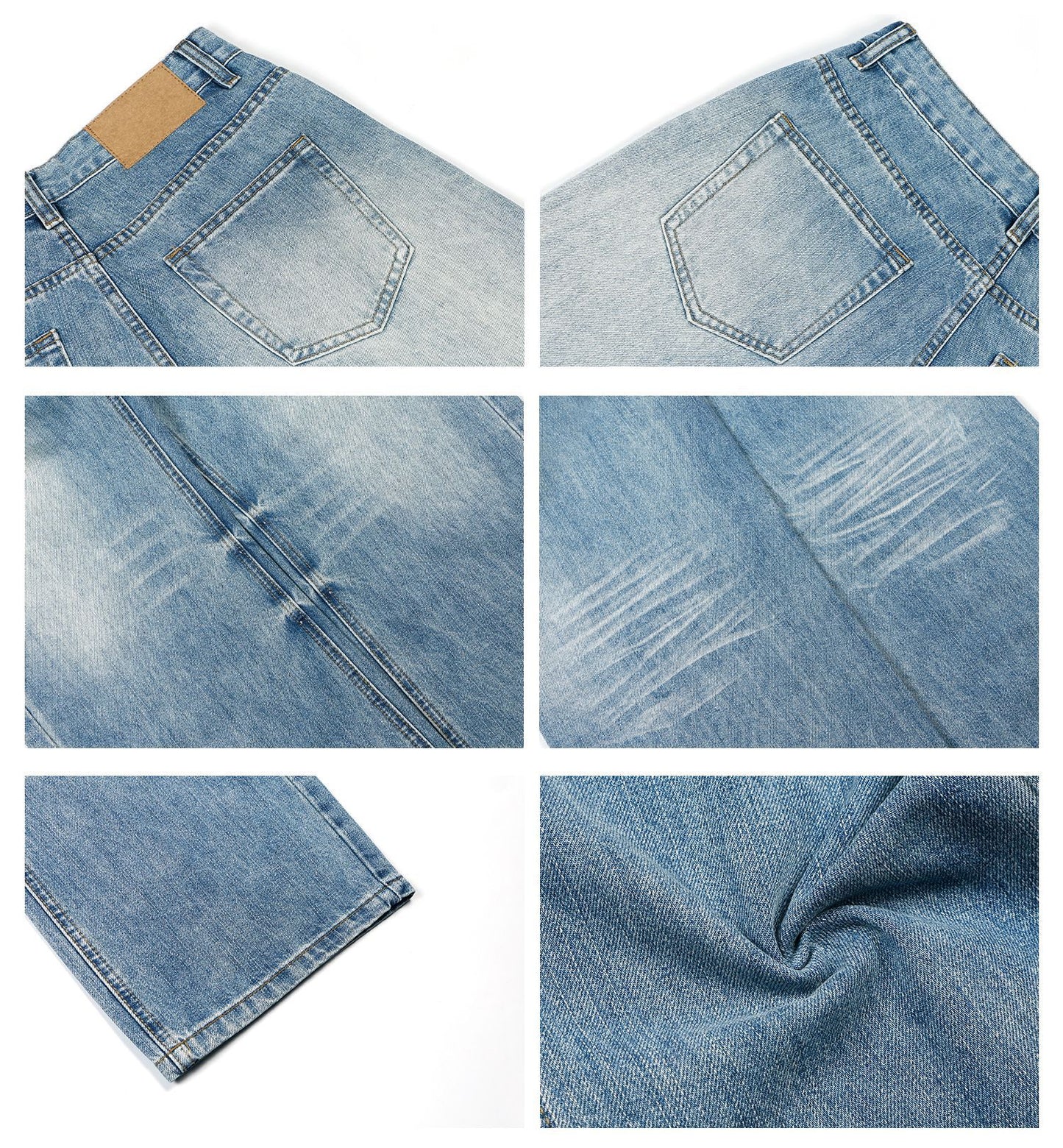 Washed Whisker Wide Leg Jeans WN26381