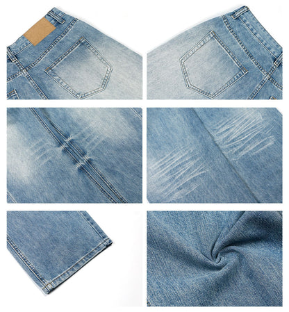 Washed Whisker Wide Leg Jeans WN26381