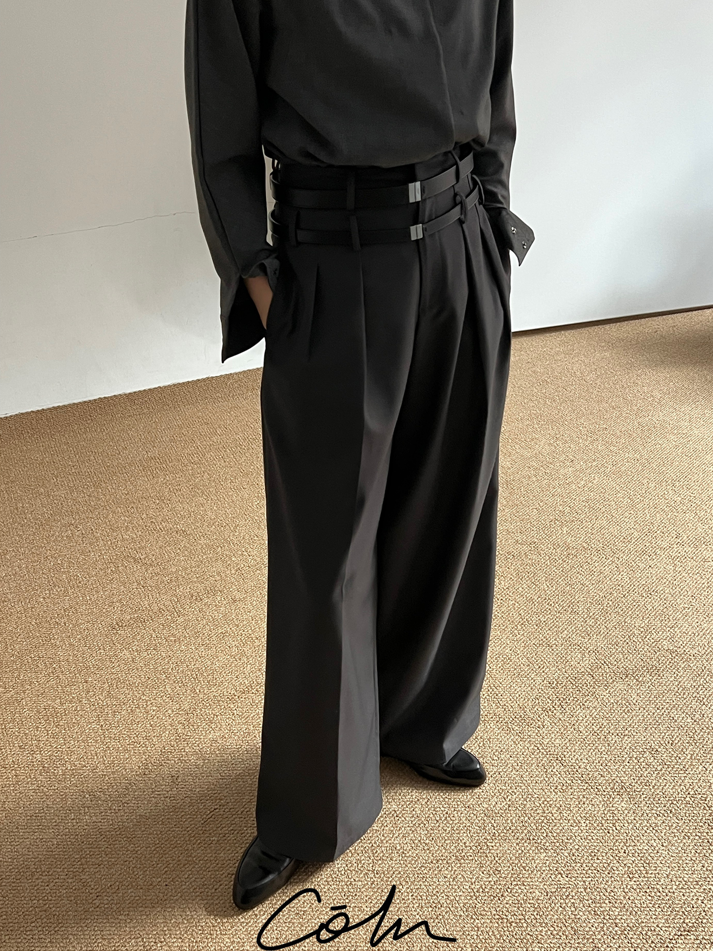 Double Waist Wide-Leg Straight Trousers WN21606