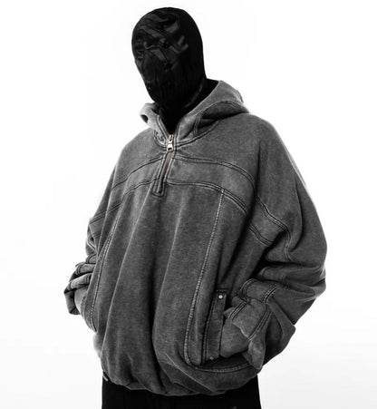 Eye-Opening Long-Zipper Hoodie WN27928