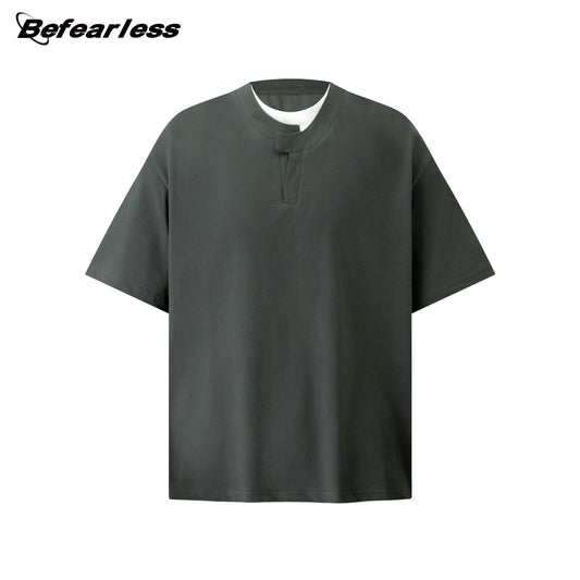 Sorona Fake Layered Oversize Short Sleeve T-Shirt WN26235