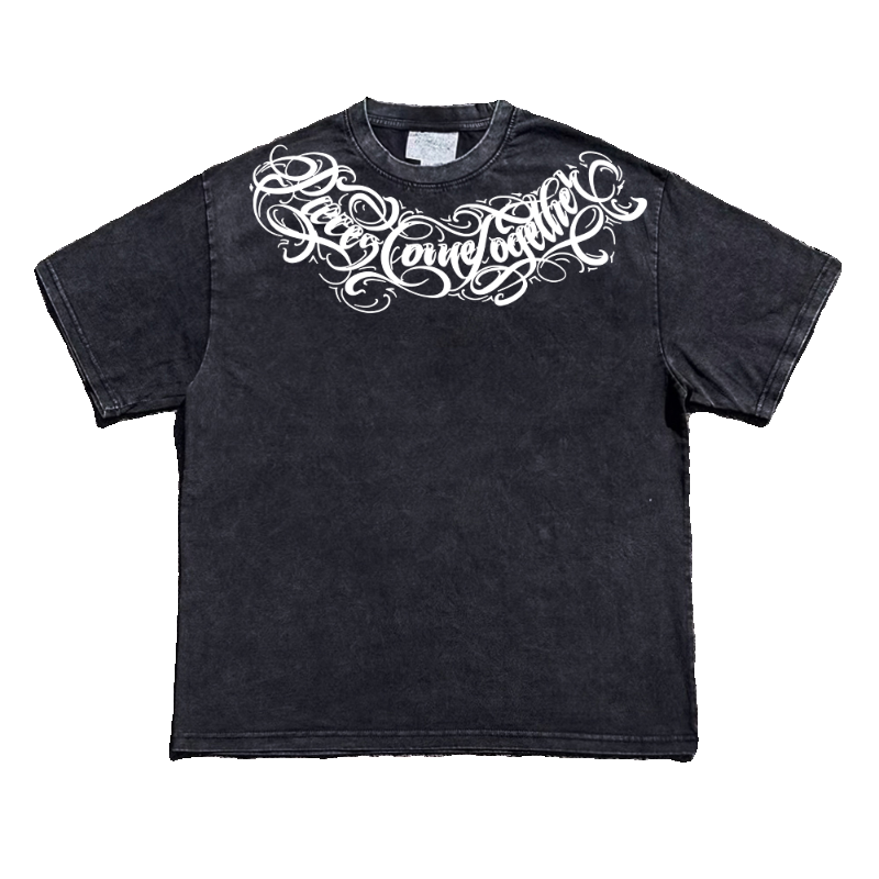 Graphic Letter Design Oversize Short Sleeve T-Shirt WN16720