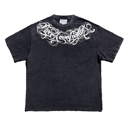 Graphic Letter Design Oversize Short Sleeve T-Shirt WN16720