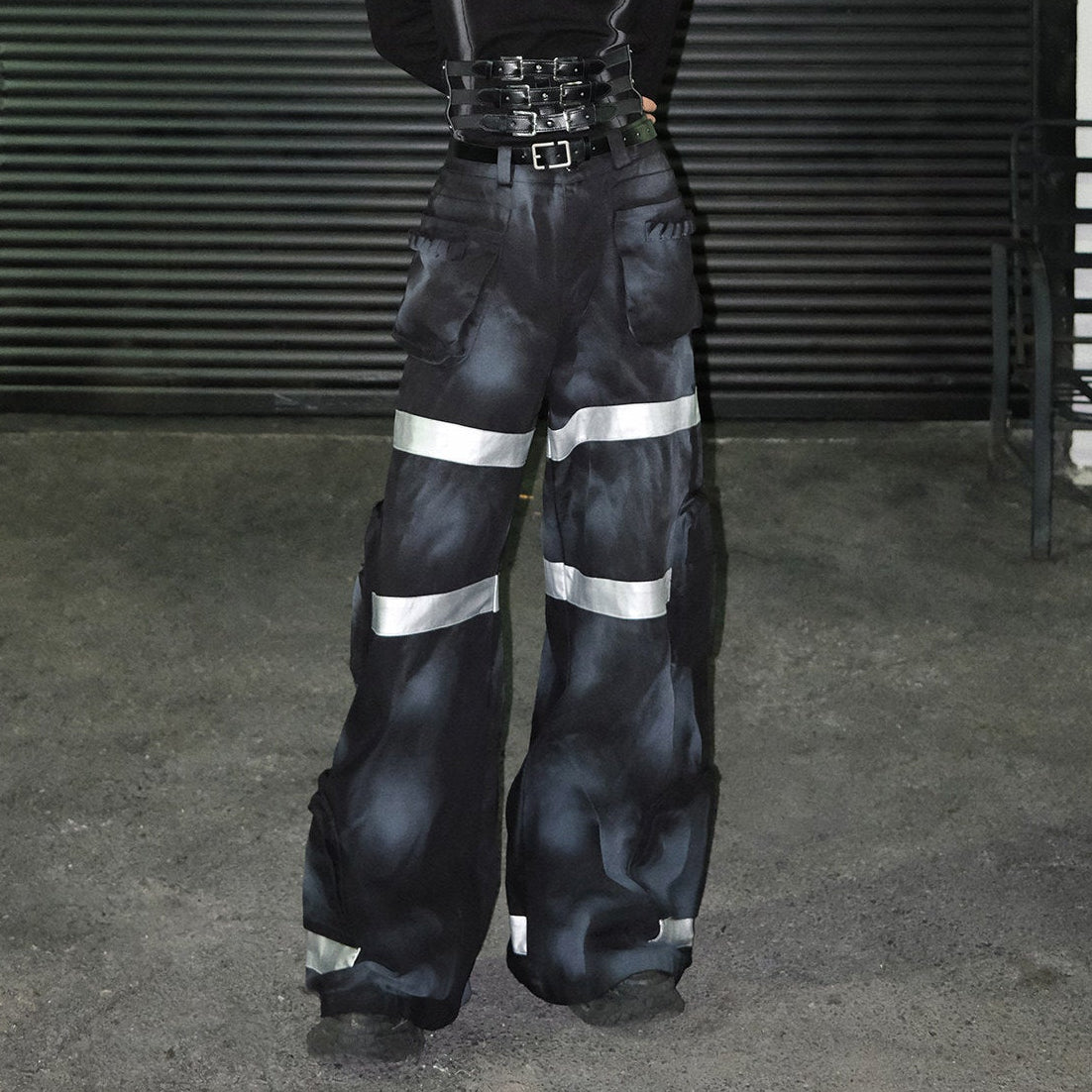 Wide Leg Cargo Denim Jeans WN25089