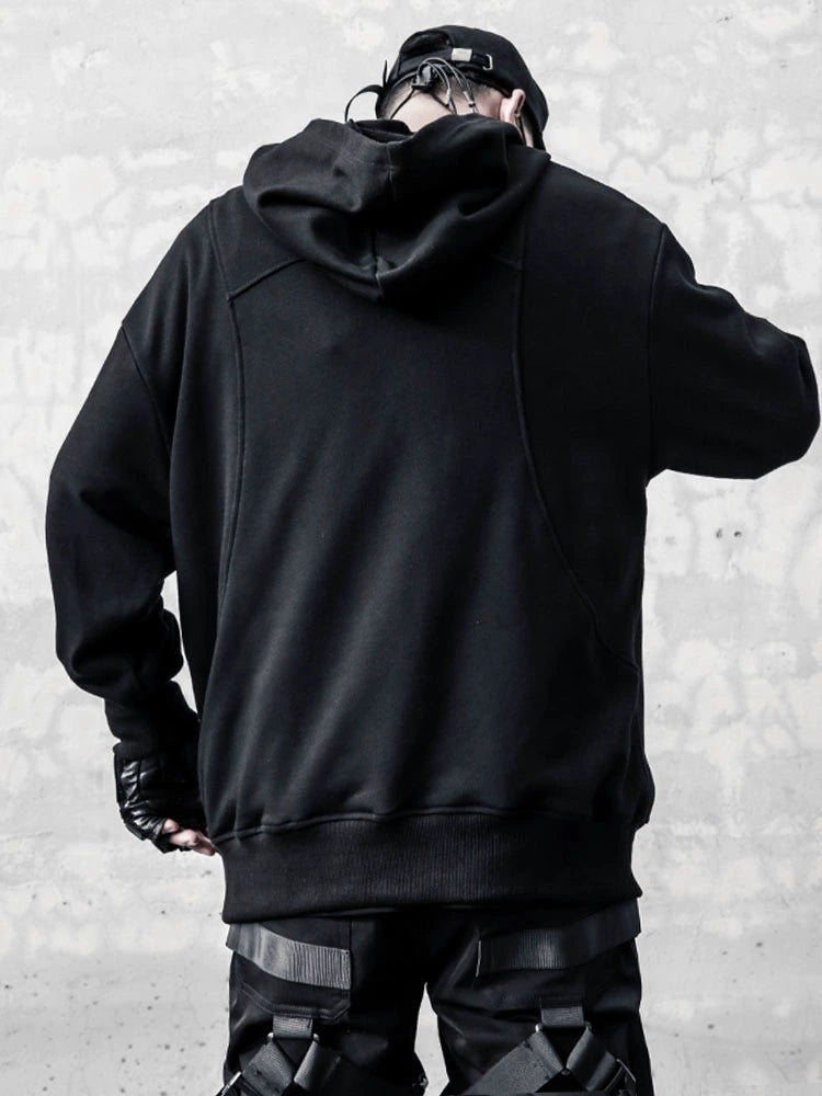 Deconstructed Mix Patch Fake Layered Hoodie WN22373