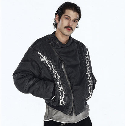 Vintage Print Oversize Puffer Jacket WN27429