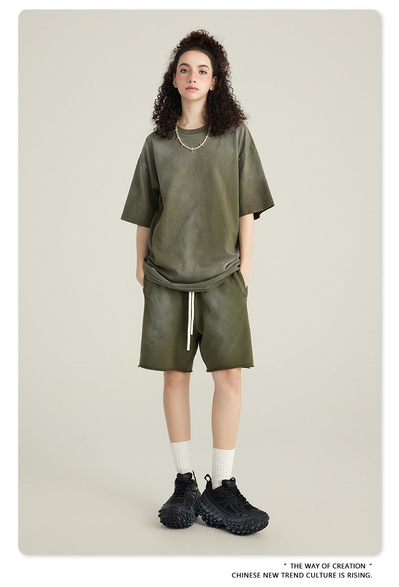 Washed Oversize Short-sleeve T-shirt WN6443