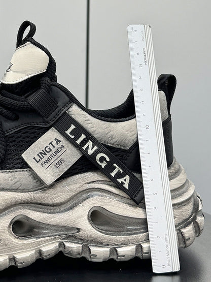 Breathable Mesh Platform Height-Increasing Dad Sneakers WN24748