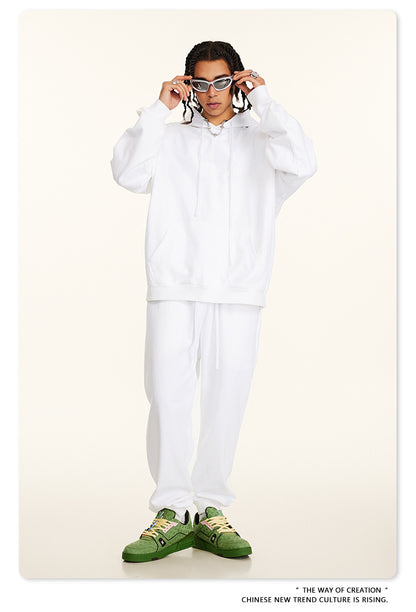 Oversize Heavyweight Pullover Hoodie & Zipper Hoodie & Sweatshirt & Pants Setup WN9930-K