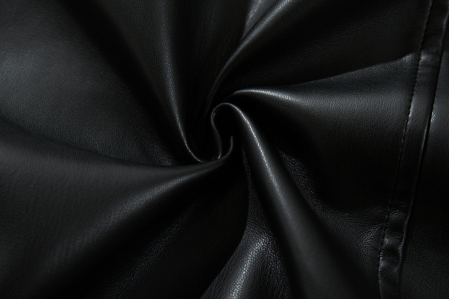 Zip-Up Belted Metal Buckle PU Leather Jacket WN23082