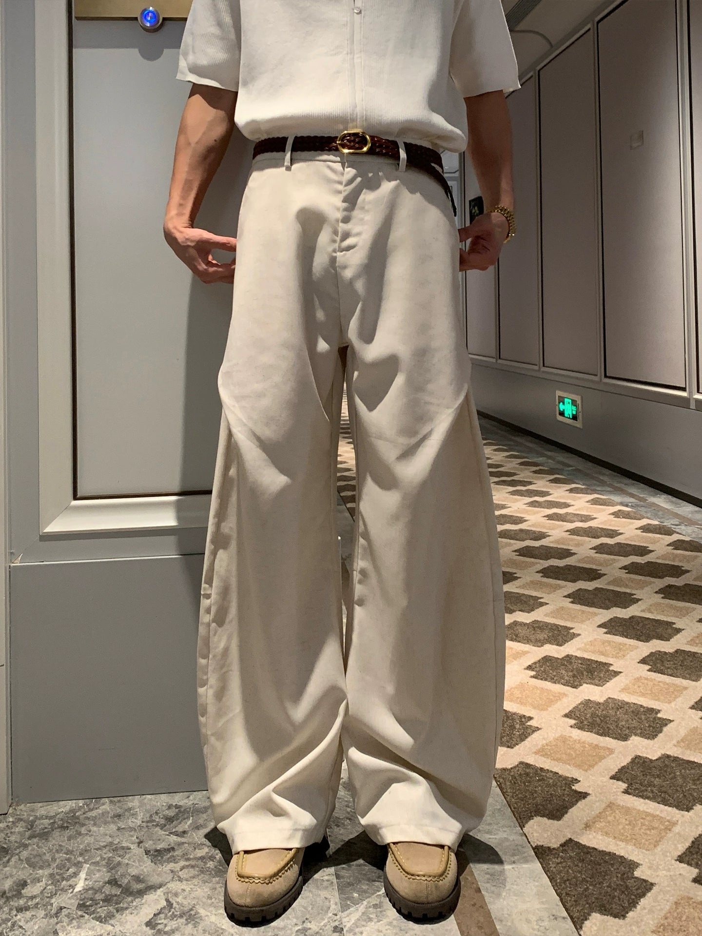 Thin Linen Wide Leg Straight Pants WN20463