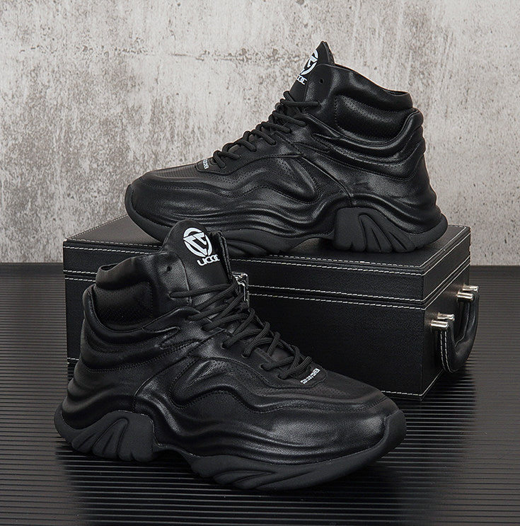 High-Top Panel Chunky Sole Sneakers WN24583