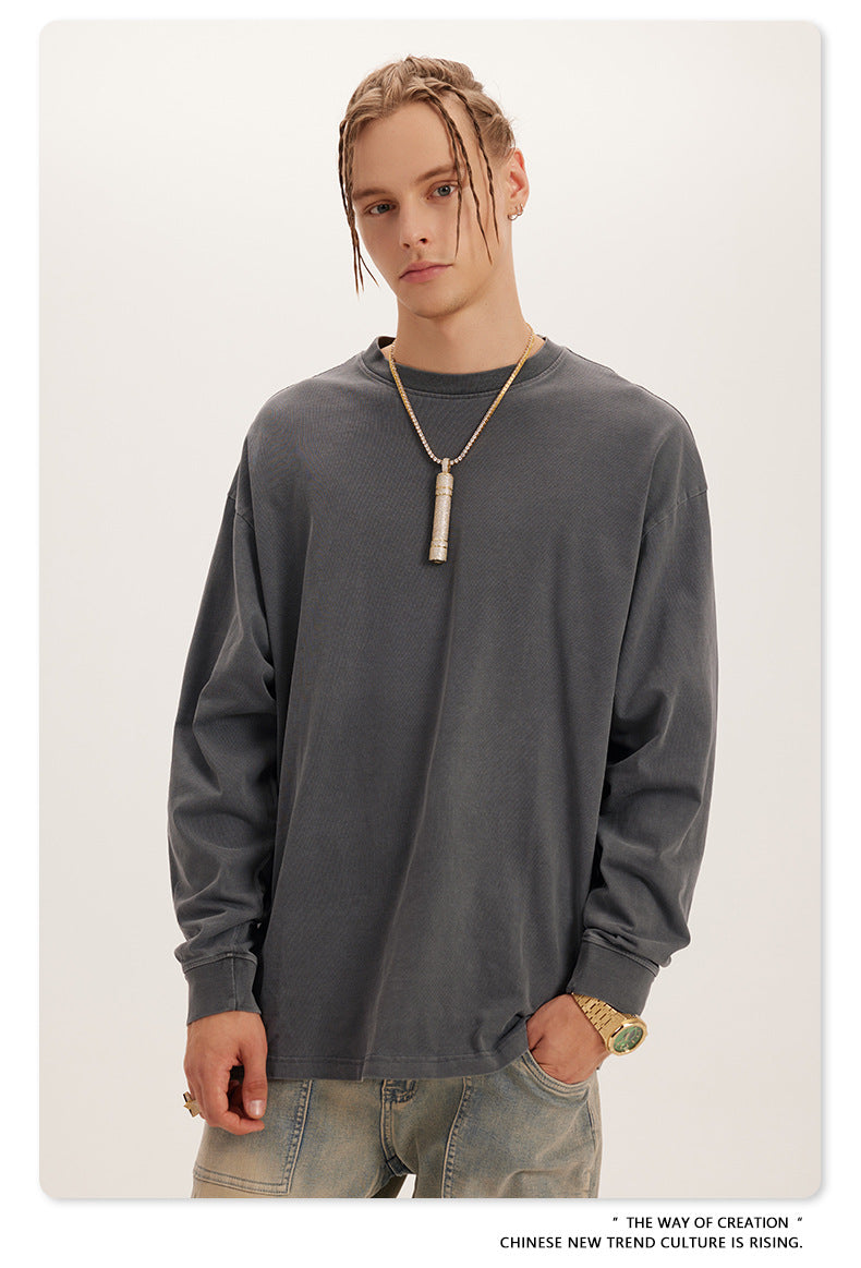Oversize Washed Long Sleeve T-Shirt WN6052