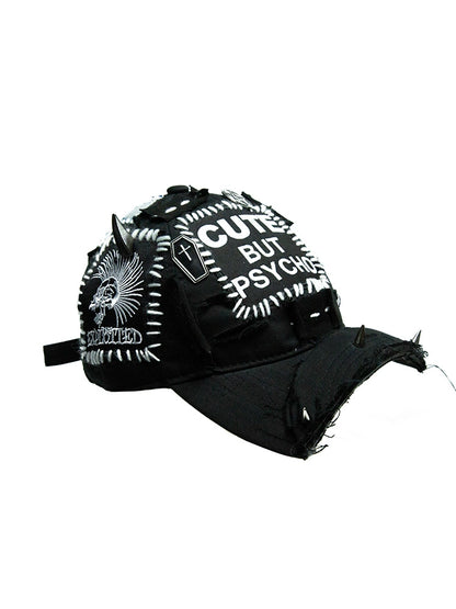 Patch Rivet Half-Brim Duckbill Hat WN21110