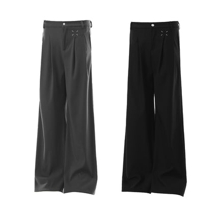 Drape Pleats Wide Leg Trousers WN25664