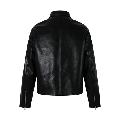 Zipper Design PU Leather Jacket WN21851