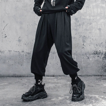 Wide Leg Cuffed Drapey Pants WN22412