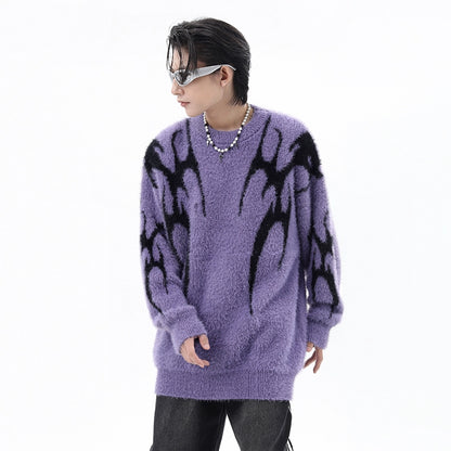 Shaggy Oversize Knit Sweater WN10450