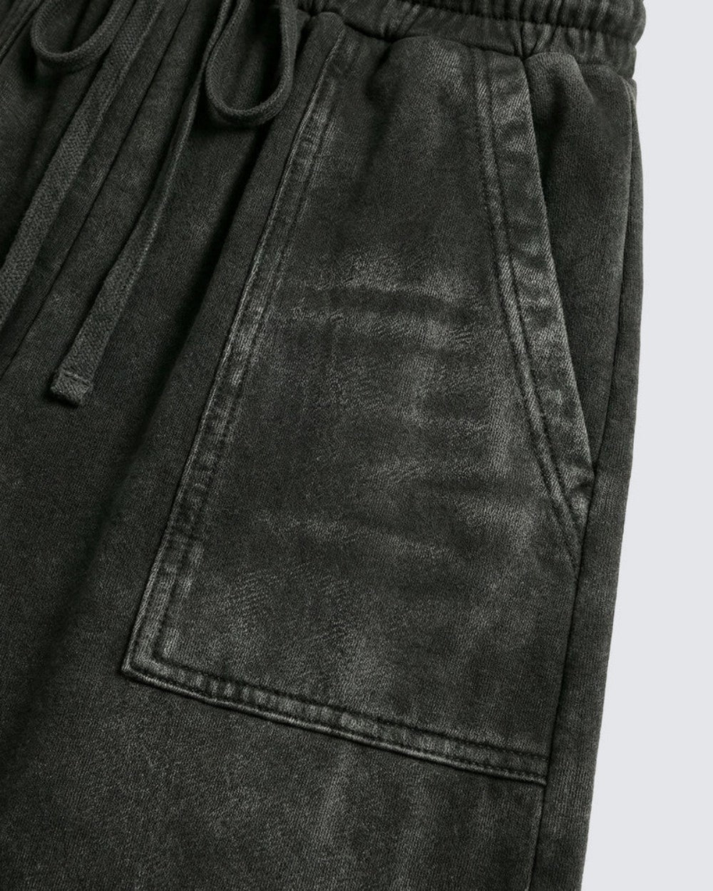 Washed Cargo Pocket Wide Leg Denim Jeans WN28019