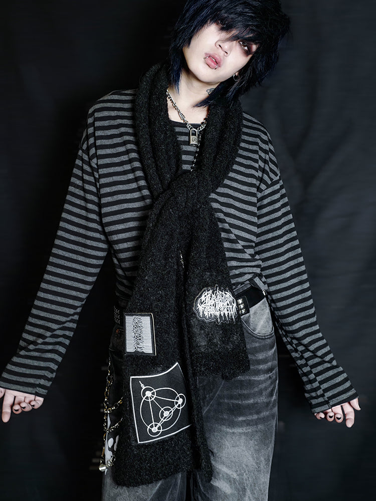 Knit Texture Long Scarf WN16073