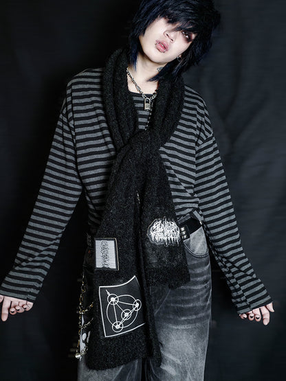 Knit Texture Long Scarf WN16073