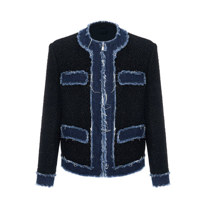 Tweed Denim Patchwork Jacket WN10170