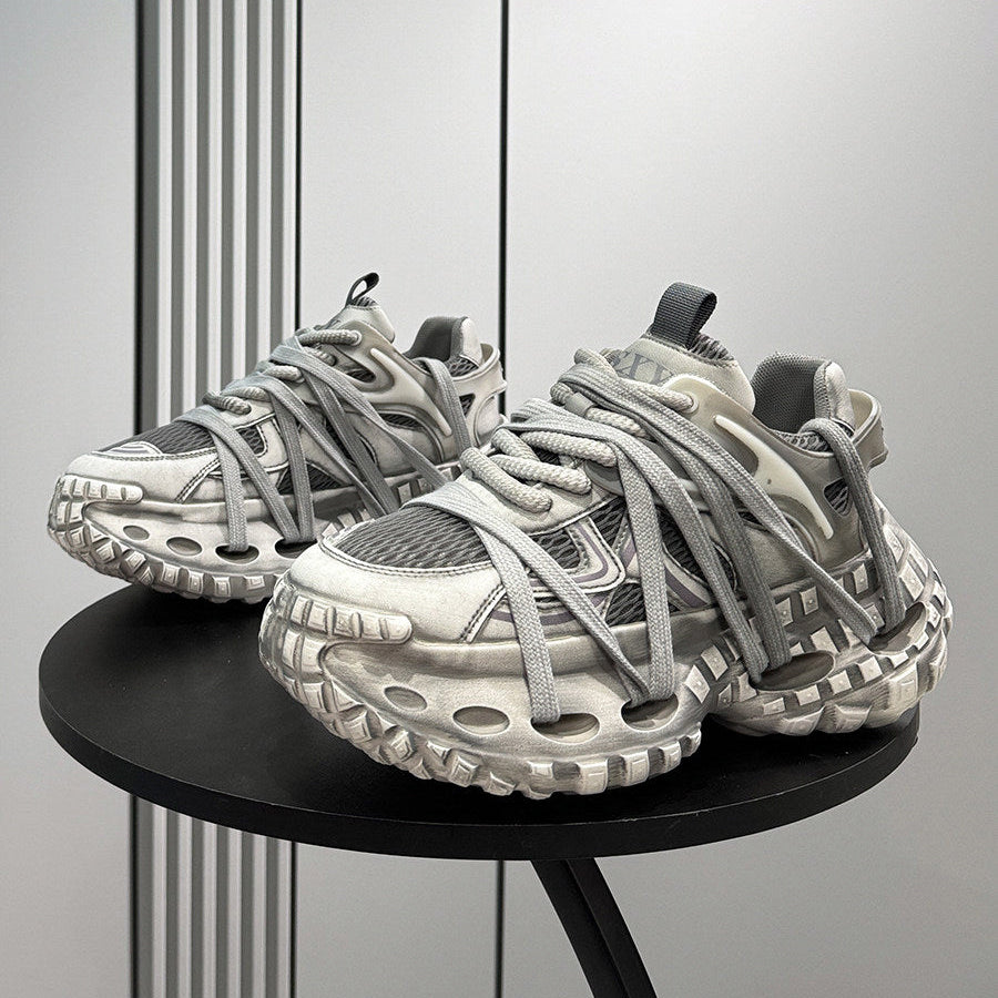Chunky Platform Height Increase Breathable Sneakers WN24796