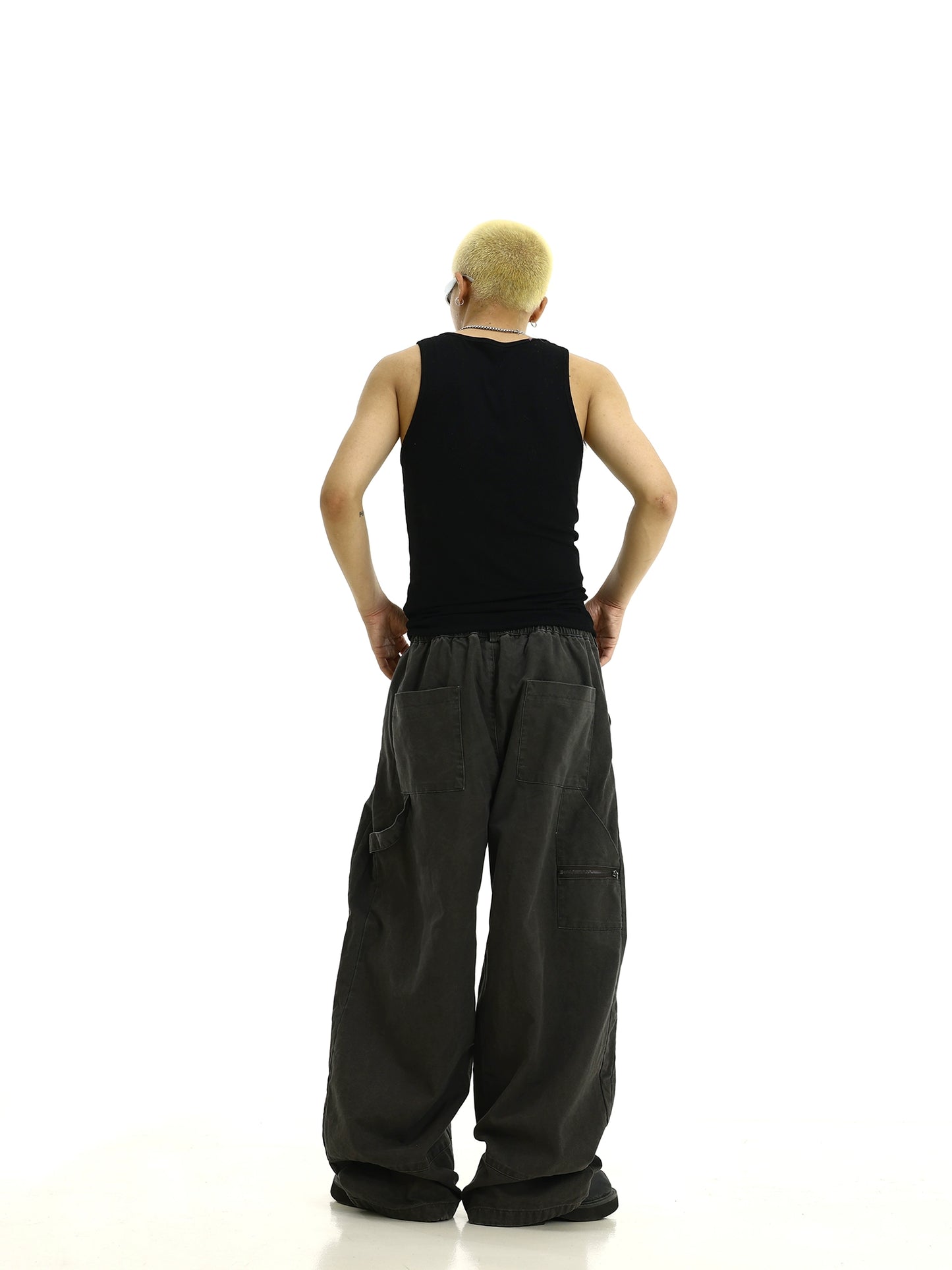 Wide Leg Straight Cargo Pants WN8271