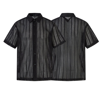 Hollow Lightweight Breathable Short Sleeve Shirt WN26847
