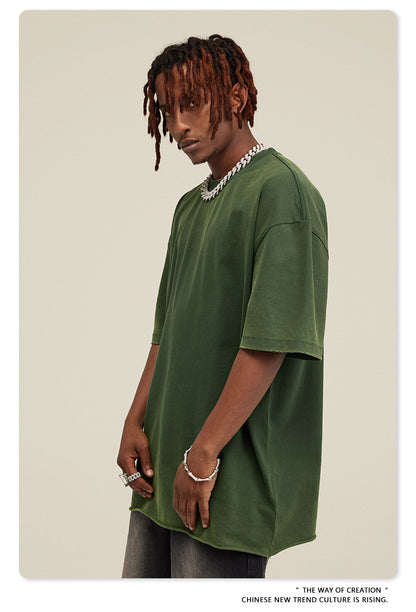 Washed Damage Oversize Short Sleeve T-Shirt WN6068