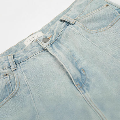 Curved Wide Leg High-Rise Denim Jeans WN18532