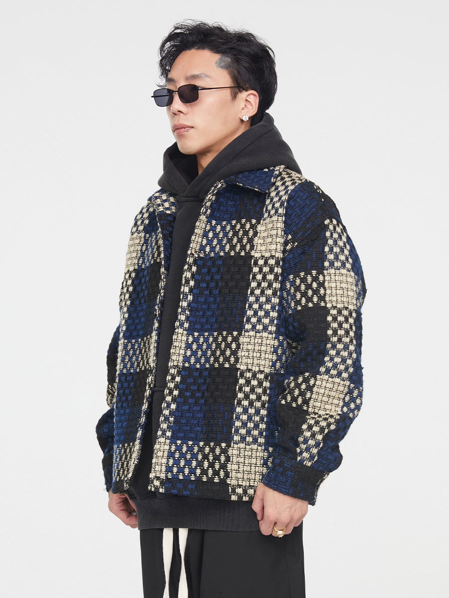 Plaid Tweed Oversize Jacket WN12208