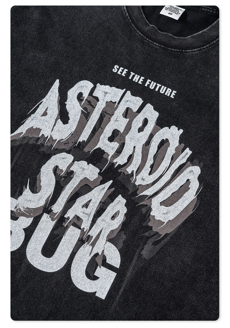 Washed Round Neck Pure Cotton Short Sleeve T-Shirt WN7832