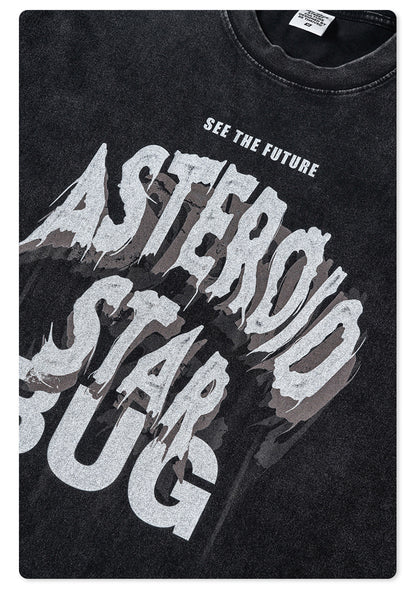 Washed Round Neck Pure Cotton Short Sleeve T-Shirt WN7832