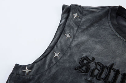 Gradient Star Studs Tank Top WN25541