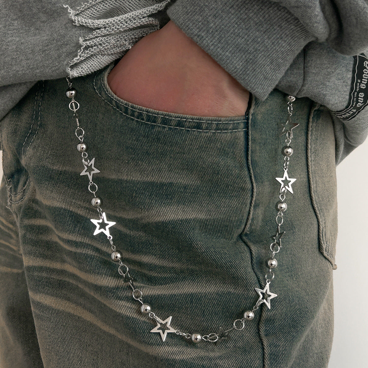 Pentagram Beads Pants Chain WN21077