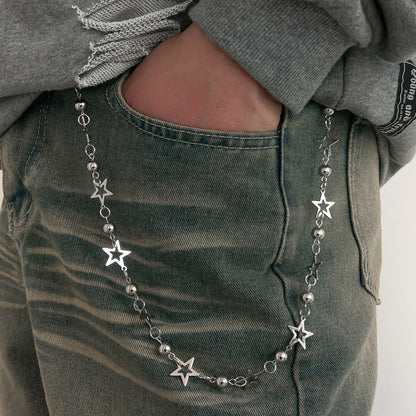 Pentagram Beads Pants Chain WN21077