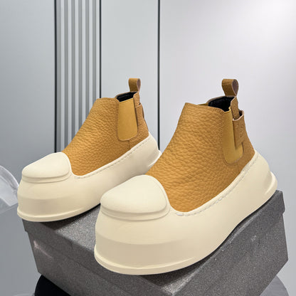 Side Gore Platform Short Boots WN24619