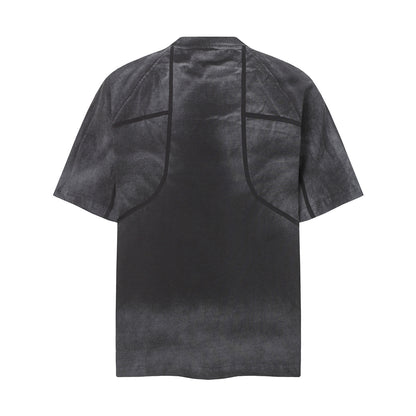 Washed Deconstructed Line Oversize Short Sleeve T-Shirt WN26901