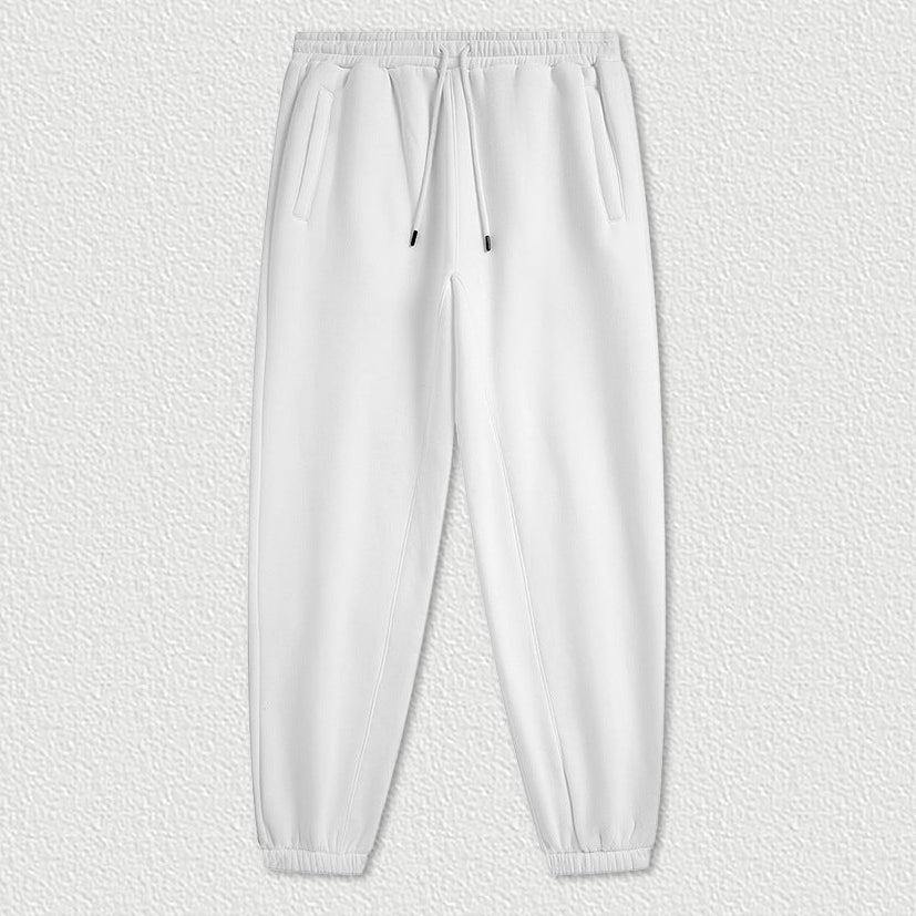 Cropped Sporty Zipper Hoodie & Sweat Jogger Pants & Straight-Leg Sweatpants Setup WN23116