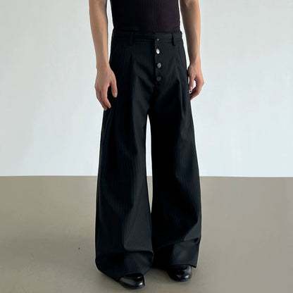 Stripe Straight Wide Leg Trousers WN21198